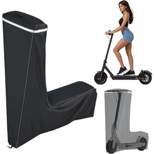 Electric Scooter Cover, Outdoor Waterproof and Dustproof Scooter Cover, Adults/Kids Electric Scooter Storage Cover, Universal Electric Scooter - L45x W24x H47 Inch, Black