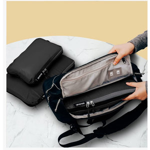 BAGAIL 6 Set Ultralight Compression Packing Cubes Travel Accessories Expandable Packing Organizers, Black