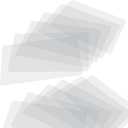 CraftyCrocodile Clear Plastic Placemats Set of 12 - Vinyl Table Protector for Dining, Kitchen, Office, Painting Table, Shelves - Heat Resistant, Crystal Clear, Wipeable Place Mats - 17.5x12