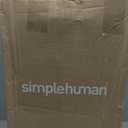 simplehuman 50 Liter / 13 Gallon Semi-Round Kitchen Step Trash Can with Secure Slide Lock, Black Plastic