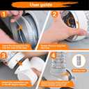 Dryer Vent Connector Kit,90 Degree Dryer Vent Elbow+Sealing Kit for 4 Inch Dryer Duct, Dryer Adapter,Space-Saving Design for Tight Space (No hose)