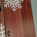 70 Inch Freestanding Christmas Stocking Holder with 6 Hooks Vertical Collapsible Holder Stand The Stocking were Hung Wood Sign for No Fireplace Small Homes Xmas Decoration