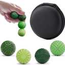 luckdoor Silicone Magnetic Balls Fidget Toys for Adults & Teens,4PCS Stress Relief Sensory Toys for Autism ADHD Anxiety,Fun Textures Gadgets,Office Desk Toy,Stocking Stuffers for Women Men Teen Gift (Avocado Green)