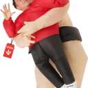 Morph Inflatable Sumo Suits For Adults, Blow Up Sumo Suits For Adults, Black and Red, One Size