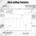 GuassLee Large Wall Calendar 2026-2028, 24-Month 22" x 17" Wall Calendar from Jun. 2026 to May. 2028, Large Desktop Hanging Monthly Planner with Thick Paper, Ruled Blocks for Home School Office
