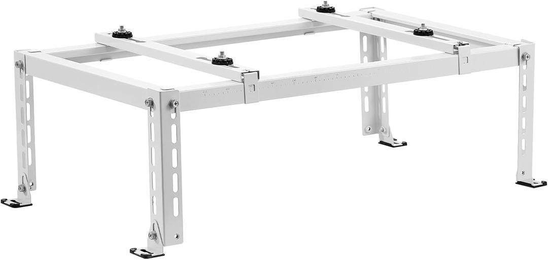 VEVOR Mini Split Ground Stand, Adjustable Anti-Vibration Mini Split Stand for 9000-24000 BTU Ductless Air Conditioner Heat Pump, Heavy Duty AC Base Bracket Floor Mount w/ 551LBS Max. Load Capacity