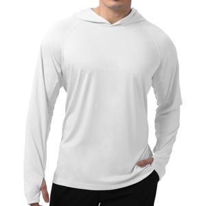 Men's UPF 50+ Sun Protection Hoodie Shirt Long Sleeve SPF Fishing Outdoor UV Hiking Lightweight Shirts