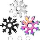 3Packs Snowflake Multi Tool, 18-in-1 Stainless Steel Snowflake Multitool for Bottle Opener and Flat Phillips Screwdriver Kit/Wrench,Christmas Gifts for Men Adults Dad,Gadgets for Outdoor Camping Daily