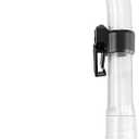 Cressi Adult Diving Dry Snorkel with Splash Guard and Top Valve - Supernova Dry: Designed in Italy (Clear/Black)