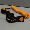 Abahub Premium Coil SUP Leash, 10 ft Coiled Paddle Board Leashes, 7.2mm Thick Legrope Strap for Longboard Surfboards, Stand-up Paddleboards, iSUP Replacement Leg Rope, 8 Colors (orange)