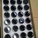 1.5 OZ Mini Hexagon Glass Jars, 48 Pack Empty Honey Jars Small Spice Jars with Black Lids and 50 Pcs Labels for Jam, Homemade Projects, Gifts, Wedding Party Favors