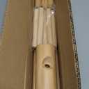 Solid Wooden Coat Rack Freestanding, New Zealand Pine Coat Tree with 8 Hooks & 3 Adjustable Sizes for Coats, Hats, Handbags and Scarves, Space Saving for Entryway/Office/Bedroom (Nature) (1 PC)