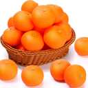 24 Pcs Fake Oranges Faux Oranges Artificial Fruits for Decoration 3 Inch Mini Lifelike Decorative Fruits for Bowls Decor Table Centerpieces Home Kitchen Party Decor (Orange)