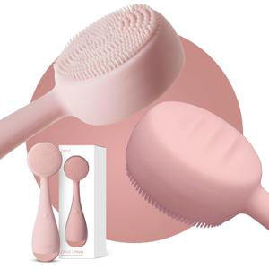PMD Clean - Smart Facial Cleansing Device with Silicone Brush & Anti-Aging Massager (Blush)