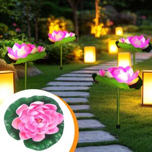 4 Pcs Solar Diwali Decoration Outdoor Diwali Lotus Lamp Decorations Solar Pathway Lights LED Waterproof Lotus Lights with Water Lily Outdoor Decor Garden Indian Temples Pooja Gifts 4 Pcs Solar Diwali Decoration Outdoor Diwali Lotus Lamp Decorations Solar Pathway Lights LED Waterproof Lotus Lights with Water Lily Outdoor Decor Garden Indian Temples Pooja Gifts