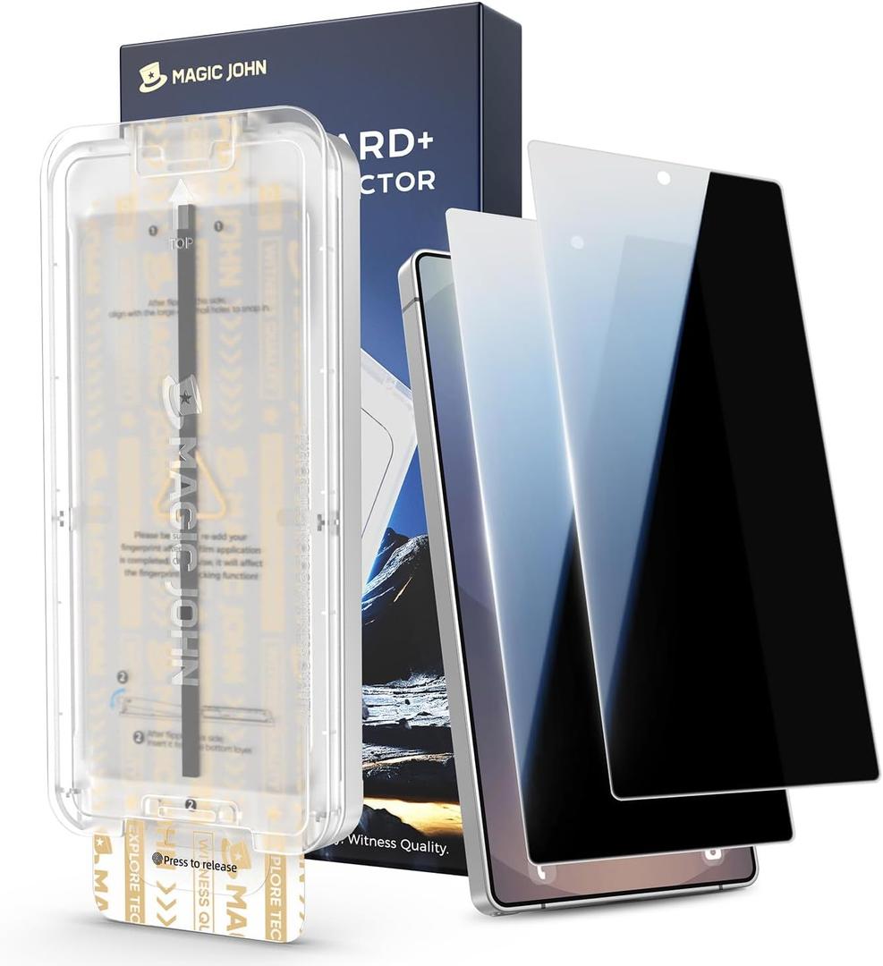 MAGIC JOHN 3rd Gen Samsung Galaxy S25 Ultra Privacy Screen Protector 6.9 Inch 2 Pack