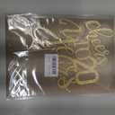 Qertesl Gold Glitter Cheers to 20 years Cake topper, Happy 20th Birthday Cake Decorations, Perfect for 20 Years Cake Decorating, Wedding/ Anniversary Party Decorating Supplies 