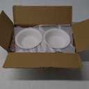 Ceramic 5.5-inch Raised Double-Bowl Set with Non-Slip Stand, 1 Cup Food or 9.5oz Water Dishes for Puppies and Cats, Wide Opening with Rounded Edges(Matt White)