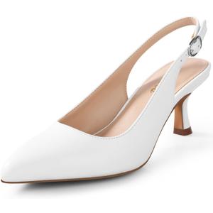 Ankis Slingback Heels for Women Closed Toe Women's Pumps Kitten Heel Wedding Party Casual Dress Shoes (10)
