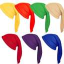 Geyoga 7 Pieces Halloween Dwarf Costume Hats Gnome Party Hats for Christmas Fairy Tale Costumes Age over 6