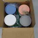 4 Pack Overnight Oats Containers with Lids and Spoons - DRKIO 16 Oz Glass Mason Jars for Overnight Oats Leak Proof Oatmeal Container Great for Cereal Fruit Vegetable Milk Salad Yogurt Meal Prep