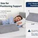 Bed Wedge Pillow for Sleeping & Post Surgery Recovery - Waterproof Positioning Wedge Pillows for Back,Hip & Leg Pain Relief, bed sore Support,Ideal for Side Sleepers,Seniors &Bedridden Patients 23.6", 23.62x9.84x7.87inches