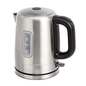 amazon basics Stainless Steel Electric Kettle With Water Indicator- 1-Litre (2200 Watt), 1 Liter, 2200 Watt