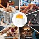 Flame Diffuser Humidifier-Auto Off 180ml Essential Oil Diffuser-2 Modes Brightness Aroma Humidifier with Fire Flame Effect for Home,Office,Spa,Gym (White)