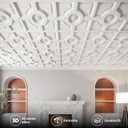 WOWSTAR 12-Pack 24"x24" Drop Ceiling Tiles, Waterproof Ceiling Panels, Only Fit into the Grid, White
