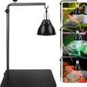 Reptile Lamp Stand Ajustable 16-31 Inch Heat lamp Holder Metal Bracket Floor Terrarium Light Holder for Reptile Glass Tank,Snake Turtle Terratium