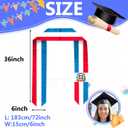 3 x Dominican Republic Flag Graduation Stole Sash, Dominican Republic Flag Graduation Shawl Sash Stole Wraps Scarf For International Study Pride Women Men