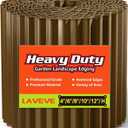 LAVEVE Corrugated Metal Garden Edging 10" x 20Ft, Landscape Edging Border for Lawn, Flower Bed, Garden Fence, Paver Edging (Bronze)