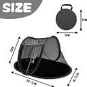 Rest-Eazzzy Small Animal Tent, Portable Cat Tent, Cat Enclosures for Outside and Indoor with Carry Bag, Pet Playpen for Hamster, Guinea Pig, Rabbits (XS-Black