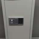 White 29.53" Tall Fireproof Wall Safes Between the Studs 16" Centers, Heavy Duty Combination Lock in Wall Safe with 3 Removable Shelf, Hidden Safe for Money, Jewelry, Document, Passport