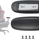 Universal Office Chair Arm Rest Replacement Pads -Ergonomic Arm Pads with 4" Mounting Hole Distance, Soft PU Surface & Durable Steel Inserts  Fits Most Office & Gaming Chairs (Set of 2)