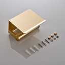 Toilet Paper Holder Toilet Paper Hanger with Mobile Phone Storage Shelf -Wall Mount (4# Golden)