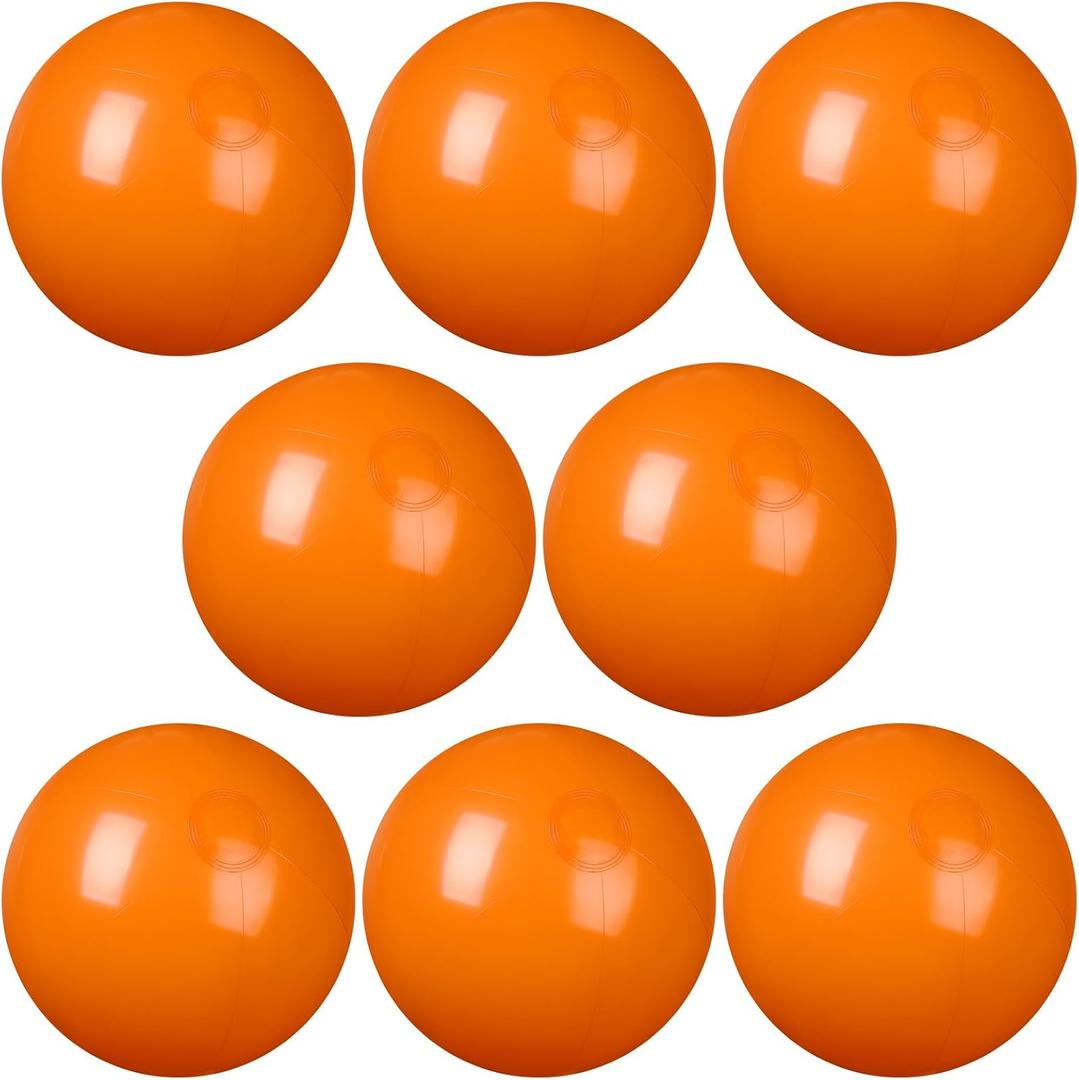 8 Pcs 12 Inch Solid Red Beach Balls Inflatable Beach Ball Bulk Large Blow up Pool Game Toys