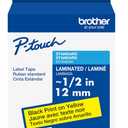 Brother Genuine P-Touch TZE-631 Tape, 1/2" (0.47") Standard Laminated P-Touch Tape, Black on Yellow, Laminated for Indoor or Outdoor Use, Water Resistant, 26.2 Feet (8M), Single-Pack