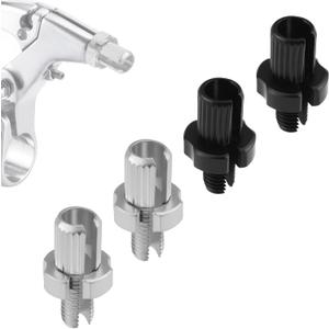 M7 Bike Brake Cable Handle Lever Adjusting Screws, 4pcs Bicycle Brake Handle Lever Fastener, 7mm Aluminum Alloy Brake Lever Adjuster for Mountain Bikes and Road Bikes (Silver & Black)