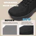 Women's Non Slip Work Shoes Slip Resistant Nurse Sneakers with Arch Fit Support Comfortable Mesh Walking Shoes for Food Service Chef Kitchen Restaurant Black 11 (Black)