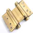 2 Pair of 5'' Stainless Steel Antique Bronze Brass Double Action Spring Door Hinge for Saloon Cafe Door Shop 4pack (4)