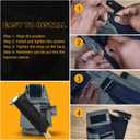 Hammer Holster Compatible with Diamondback Tool Belt, Left Handed Hammer Sleeve for Tool Belt, Padded Hammer Holder for Diamondback Tool Pouch, Black