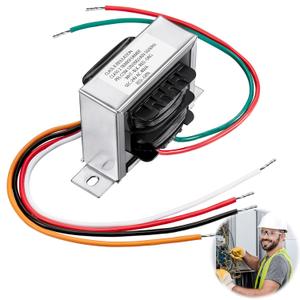 1 Pack 24V 40VA Control Transformer, Primary 120, 208, 240V Secondary 24V, HVAC Furnace Transformer Multi Tap