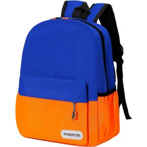 13 Inch Kids Preschool Toddler Backpack Cute Cool Lightweight Daypack For Boys and Girls (Blue and Orange)