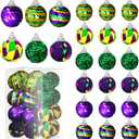 Lenwen 24 Pcs Christmas Tree Balls Ornaments Black and White Christmas Ornaments Buffalo Plaid Christmas Tree Decorations for Xmas Party Tree Decor