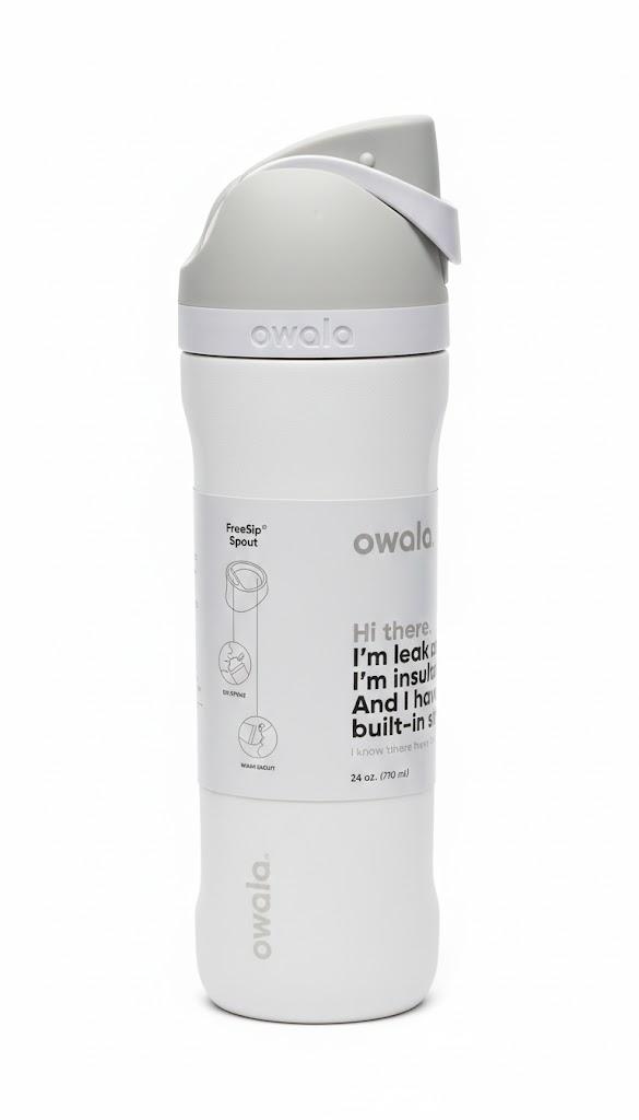 Owala FreeSip Insulated Stainless Steel Water Bottle with Straw, BPA-Free Sports Water Bottle, Great for Travel, 24 Oz, Lost Signal