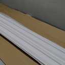 8 Pcs Wall Baseboard Molding Trim 47.2 x 3.15 in, High Impact Polystyrene Waterproof Skirting Board for Home Decor, Installed with Glue Not Include(8PC) (White)