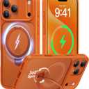 CASEKOO Orange for 17 Pro Case with 360 Spin Magnetic Stand [Camera Protection] [18FT Military Grade Protection] [Fit for MagSafe] Ring Grip Slim Matte 17 Pro Case 6.3 Inch