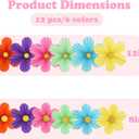 12Pcs Paper Flowers Party Decorations Rainbow Pastel Fan Flower Wall Hanging Photo Backdrop Decoration for Birthday Wedding Baby Showers Classroom Decor