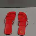 GORGLITTER Women's Strappy Flat Sandals Cute Dressy Open Toe Slip on Slide Sandals (8.5)